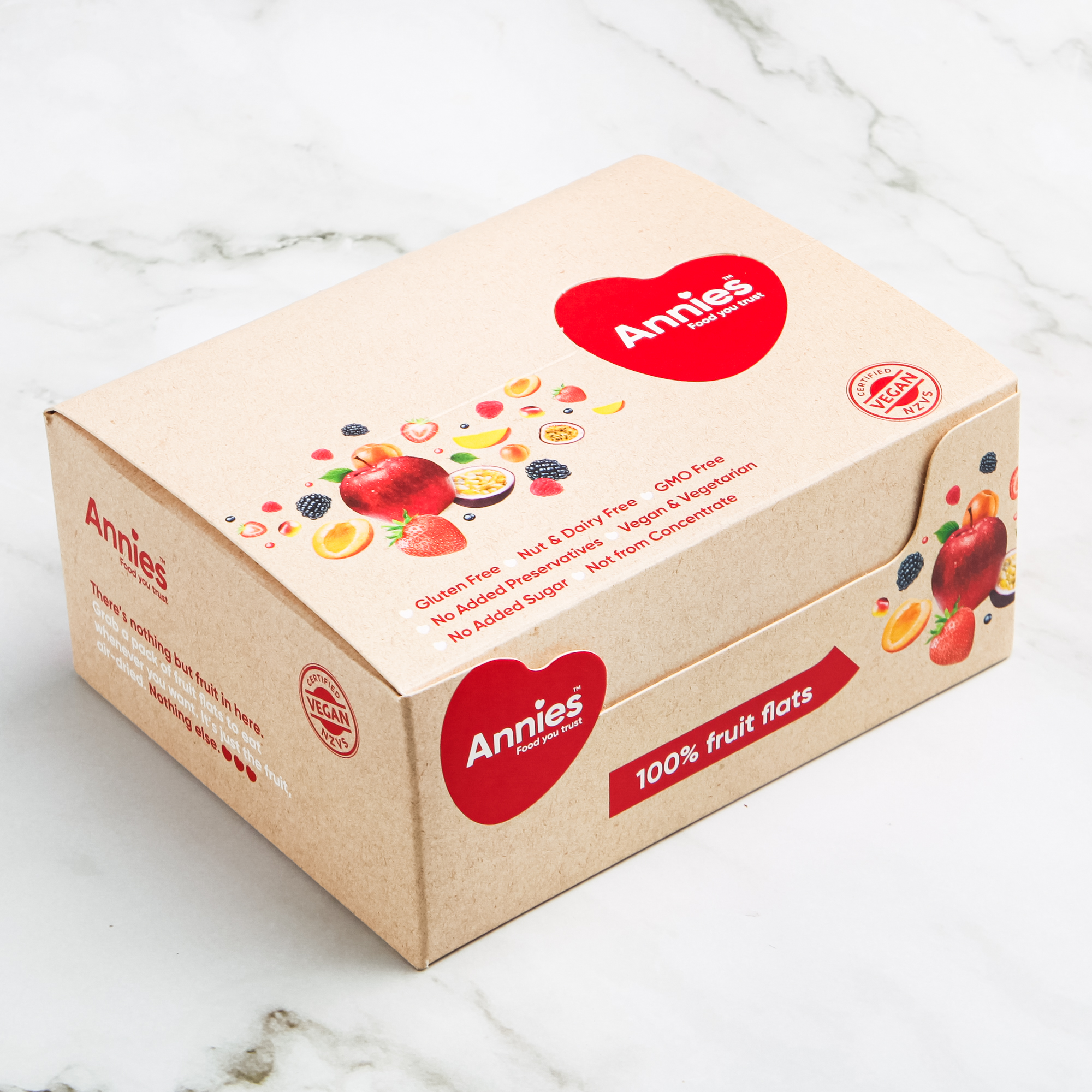 Apple & Raspberry 100% Fruit Flats 30g (30 pack box) - Annies